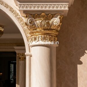 Wooden Pillar Design with Carving PD-10482