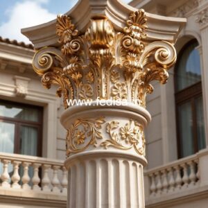 Marble Column Design Ideas for Premium Spaces PD-11196