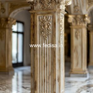 Wooden Pillar Design with Carving PD-12834
