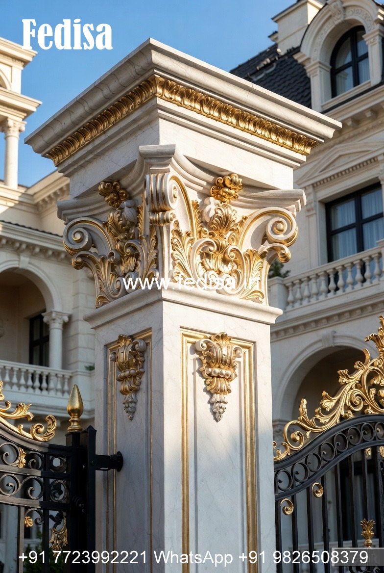 Stylish Marble Column Design Ideas PD-13063