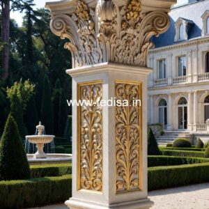 Stone Pillar Design Ideas for Grand Entrance PD-13094