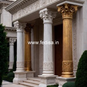 Stone Pillar Design Ideas for Grand Entrance PD-13878
