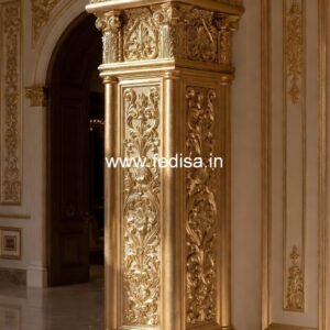 Wooden Pillar Design with Carving PD-14402