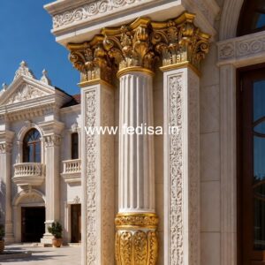 Stylish Wooden Column Design PD-14618