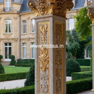 Stone Pillar Design Ideas for Grand Entrance PD-14662