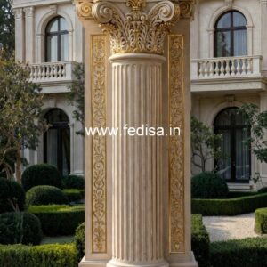 Stylish Pillar Ideas with Wood Finish PD-14802