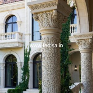Stylish Wooden Column Design for Homes PD-15309
