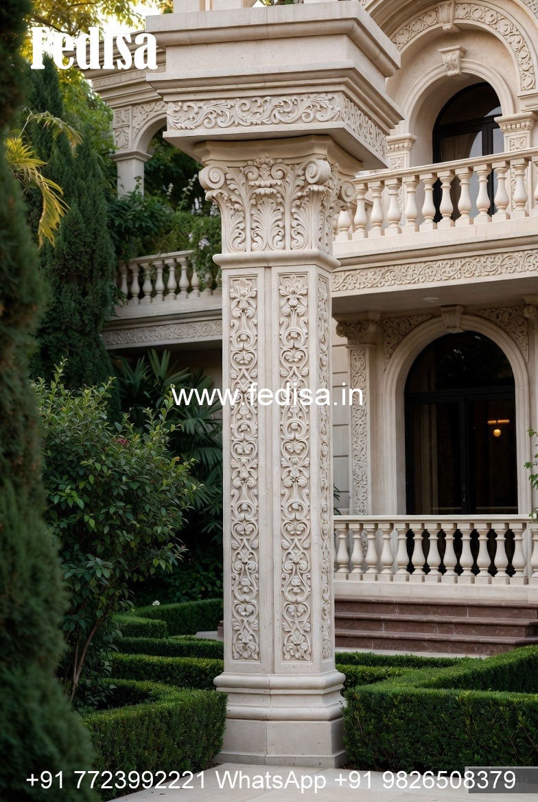 Stylish Marble Column Design Ideas PD-15415