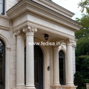 Stone Pillar Design Ideas for Grand Entrance PD-15446