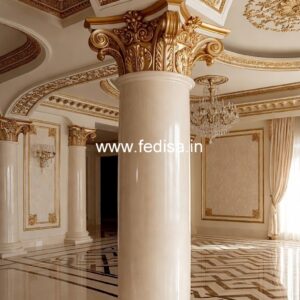 Wooden Pillar Design for Luxury Homes PD-15465