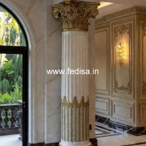 Brass Pillar Designs for a Rich Golden Finish PD-15733