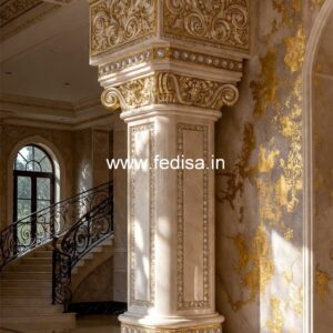 Wooden Pillar Design for Luxury Homes PD-16249