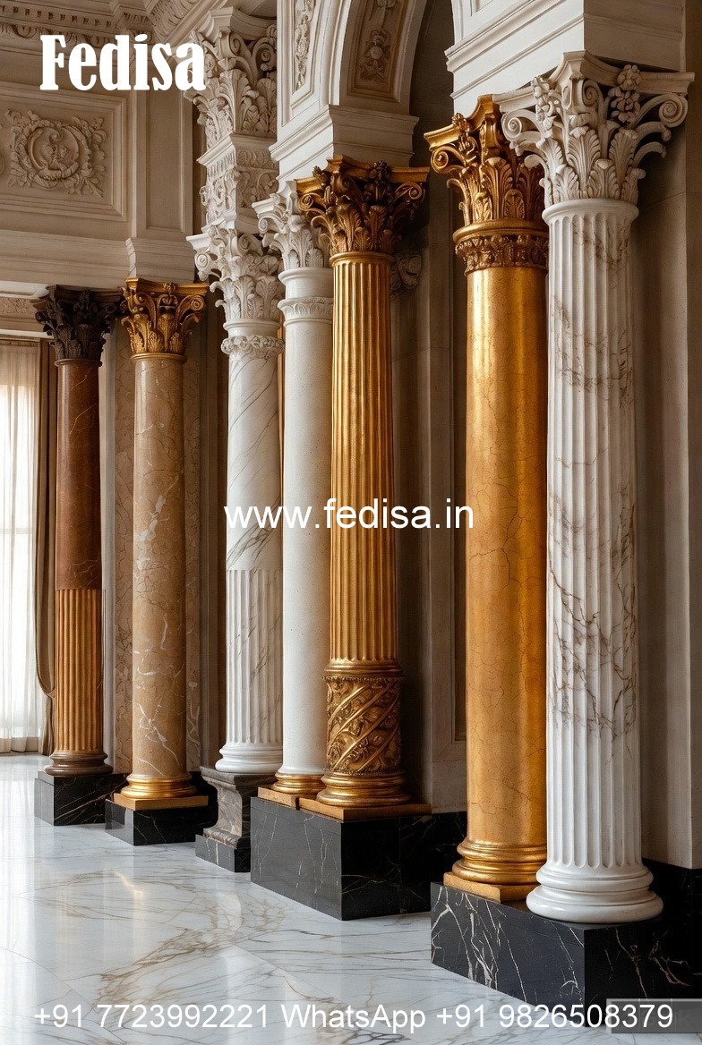 Pillar Design Ideas with Marble Texture PD-16387