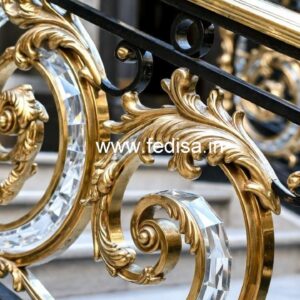 Contemporary Brass Crystal Railings CR-4065