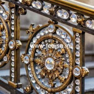 Modern Interior Design with Brass Crystal Railing CR-4074