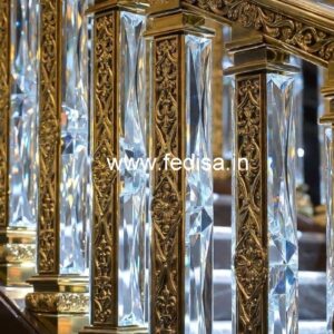 Designer Brass Crystal Railings for Interiors CR-4081