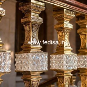 Elegant Brass Crystal Railings for Villas CR-4083