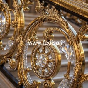 Modern Brass Crystal Railings with LED CR-4084