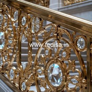 Modern Brass Crystal Stair Railings CR-4097