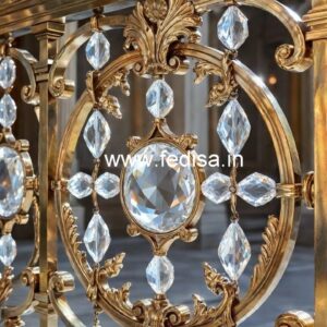 Premium Brass Crystal Railings for Villas CR-4099