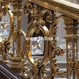 Designer Brass Crystal Railings for Staircases CR-4101