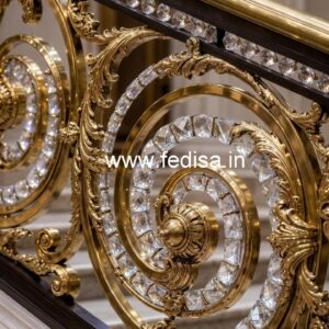 Stylish Interior Brass Crystal Railings CR-4105