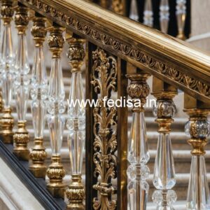 Elegant Brass Crystal Railings for Apartments CR-4109