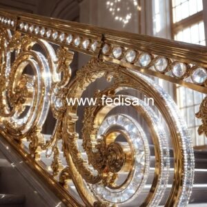 Luxury Brass Crystal Railings for Duplex CR-4110