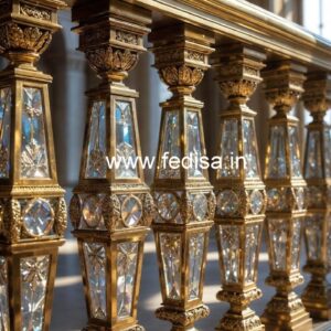 Stylish Brass Crystal Railings for Interiors CR-4111