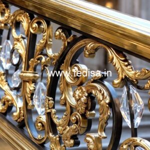 Stylish Brass Crystal Railing for Modern Homes CR-4117
