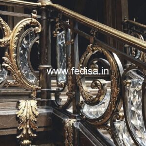 Designer Brass Crystal Railings for Luxury Homes CR-4120