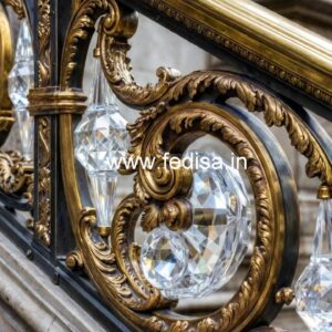 High-End Brass Crystal Railings for Interiors CR-4121
