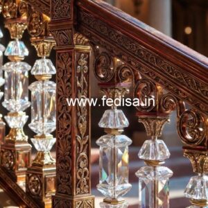 Luxury Brass Crystal Railings for Modern Villas CR-4130