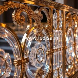 Luxury Brass Crystal Railings for Modern Interiors CR-4135