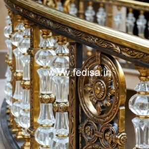 Stylish Brass Crystal Railings for Luxury Interiors CR-4139