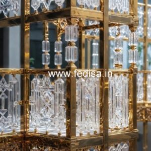Elegant Brass Crystal Railings for Modern Homes CR-4142