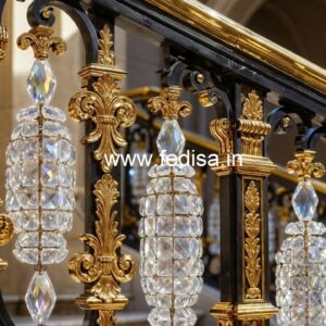Designer Brass Crystal Railings for Architecture CR-4145