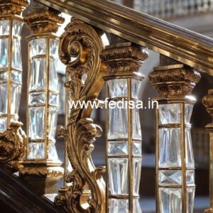 Luxury Brass Crystal Balcony Railings CR-4163
