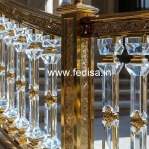 Premium Staircase Brass Crystal Railings CR-4171