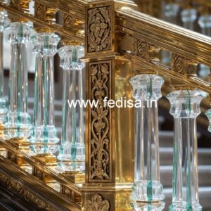 Designer Brass Crystal Railing for Luxury Homes CR-4185