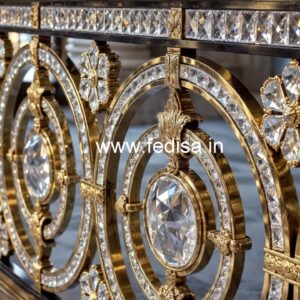 Luxury Brass Crystal Railings for Interior Design CR-4187