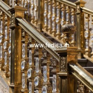 Stylish Brass Crystal Railings for Architecture CR-4188