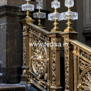 Stylish Brass Crystal Railings for Luxury Homes CR-4195