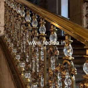 Designer Brass Crystal Railings for Modern Interiors CR-4198