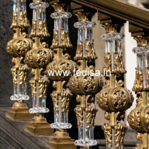 Premium Brass Crystal Railings for Projects CR-4202