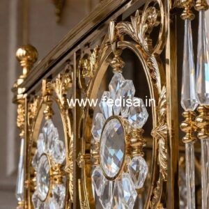 Modern Brass Crystal Railing Designs 2039 CR-4204