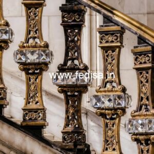 Designer Brass Crystal Railings for Luxury Villas CR-4207