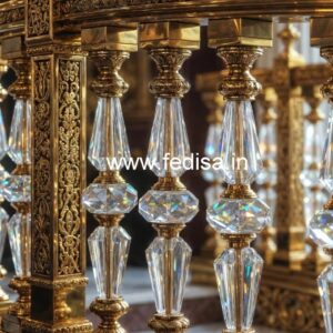 Stylish Brass Crystal Railings for Apartments CR-4210