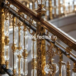 High-End Brass Crystal Staircase Railings CR-4211