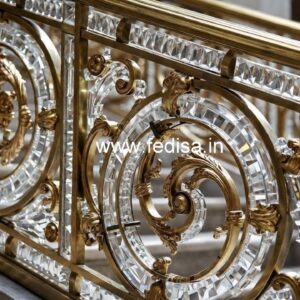 Designer Brass Crystal Railings for Modern Homes CR-4217